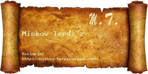 Miskov Teréz névjegykártya